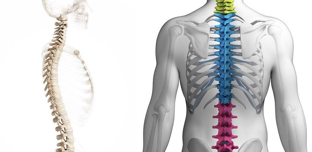 injury of the thoracic spine with osteochondrosis